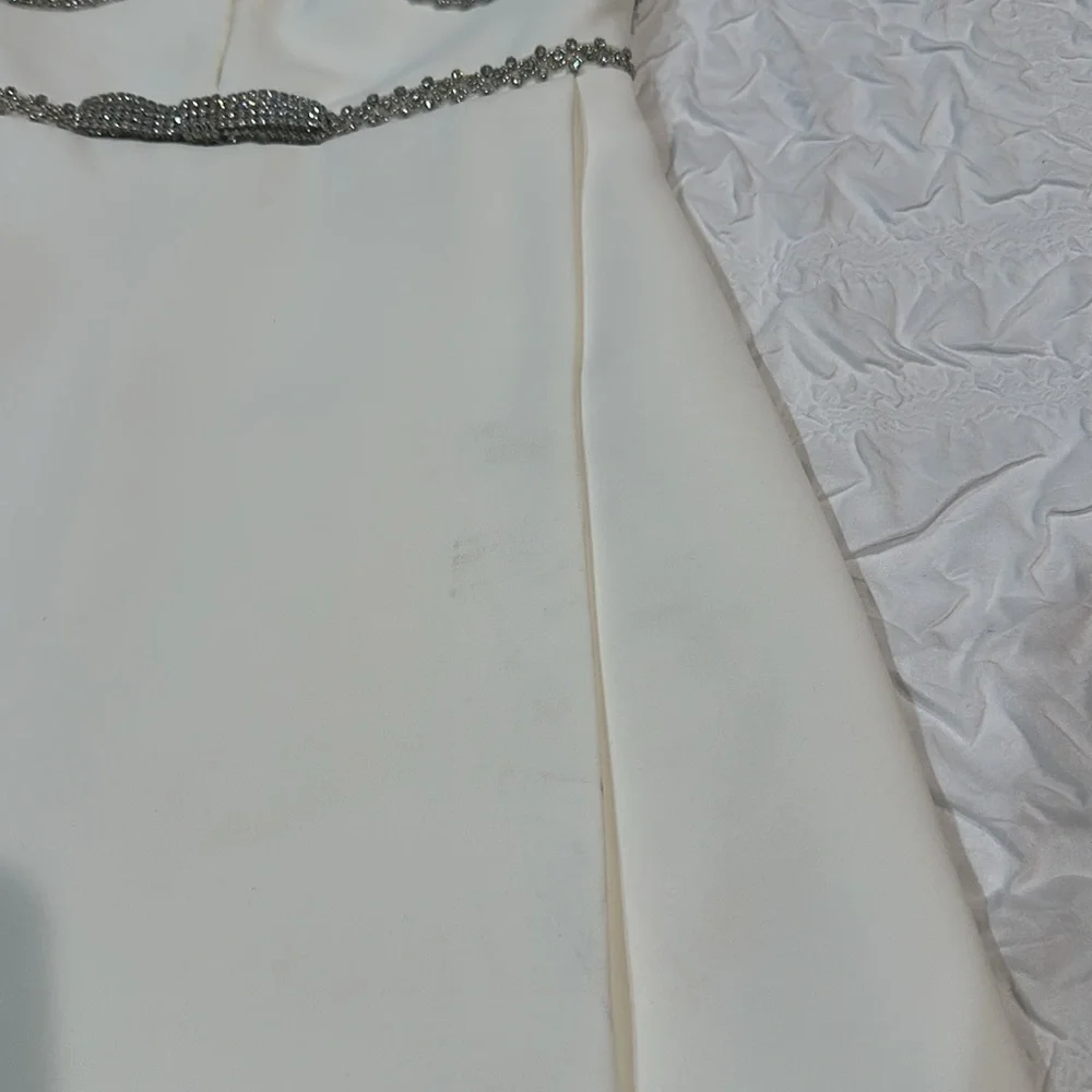 Self Portrait White with Rhinestones dress. - Picture 3 of 6